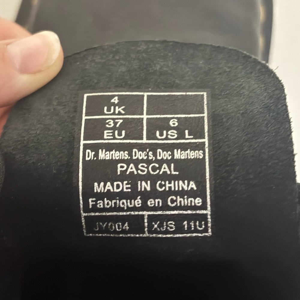 Dr. Martens Black Combat Boots - Picture 2 of 2